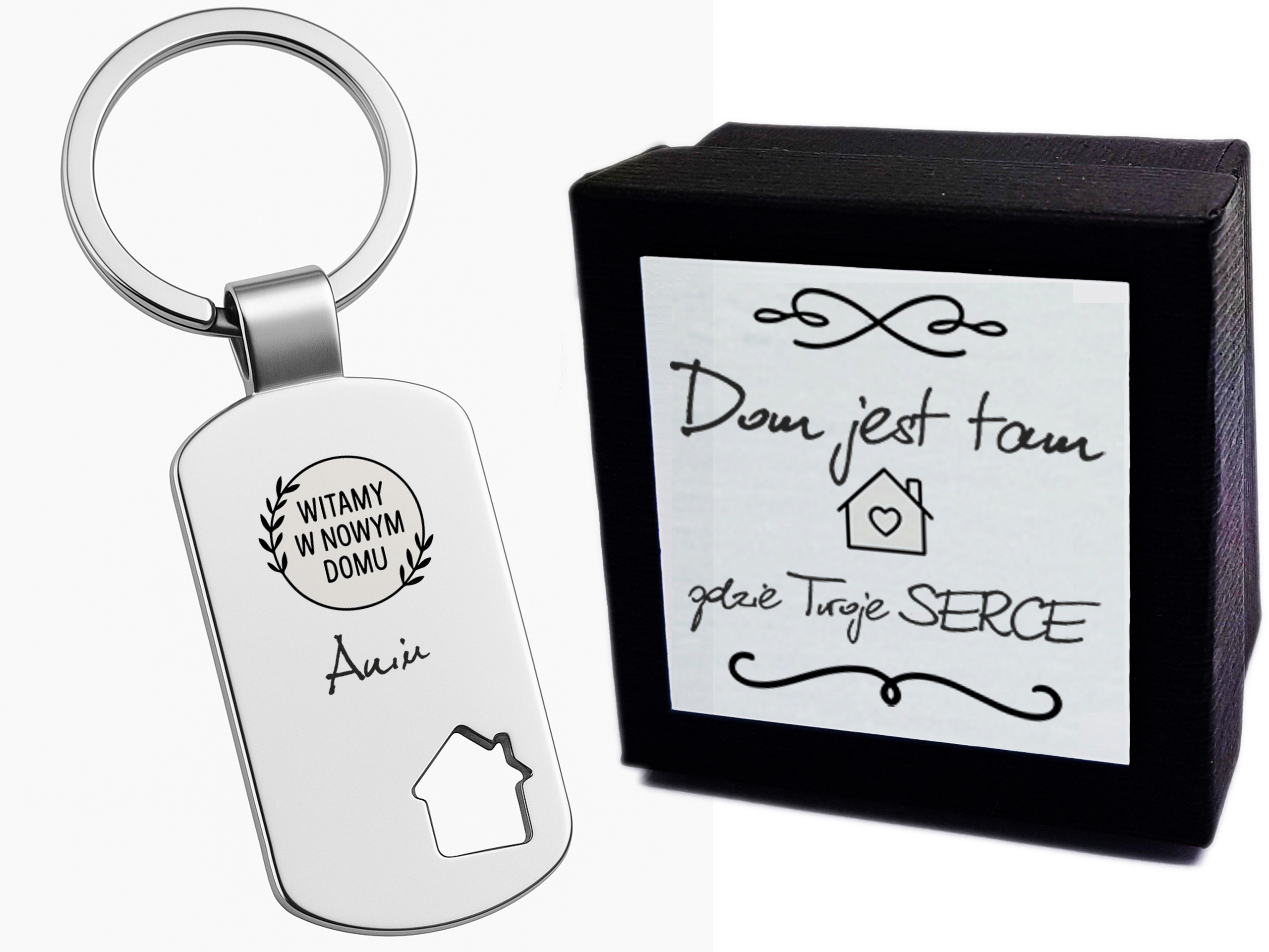 Brelok płaski - domek -MINIATURKA