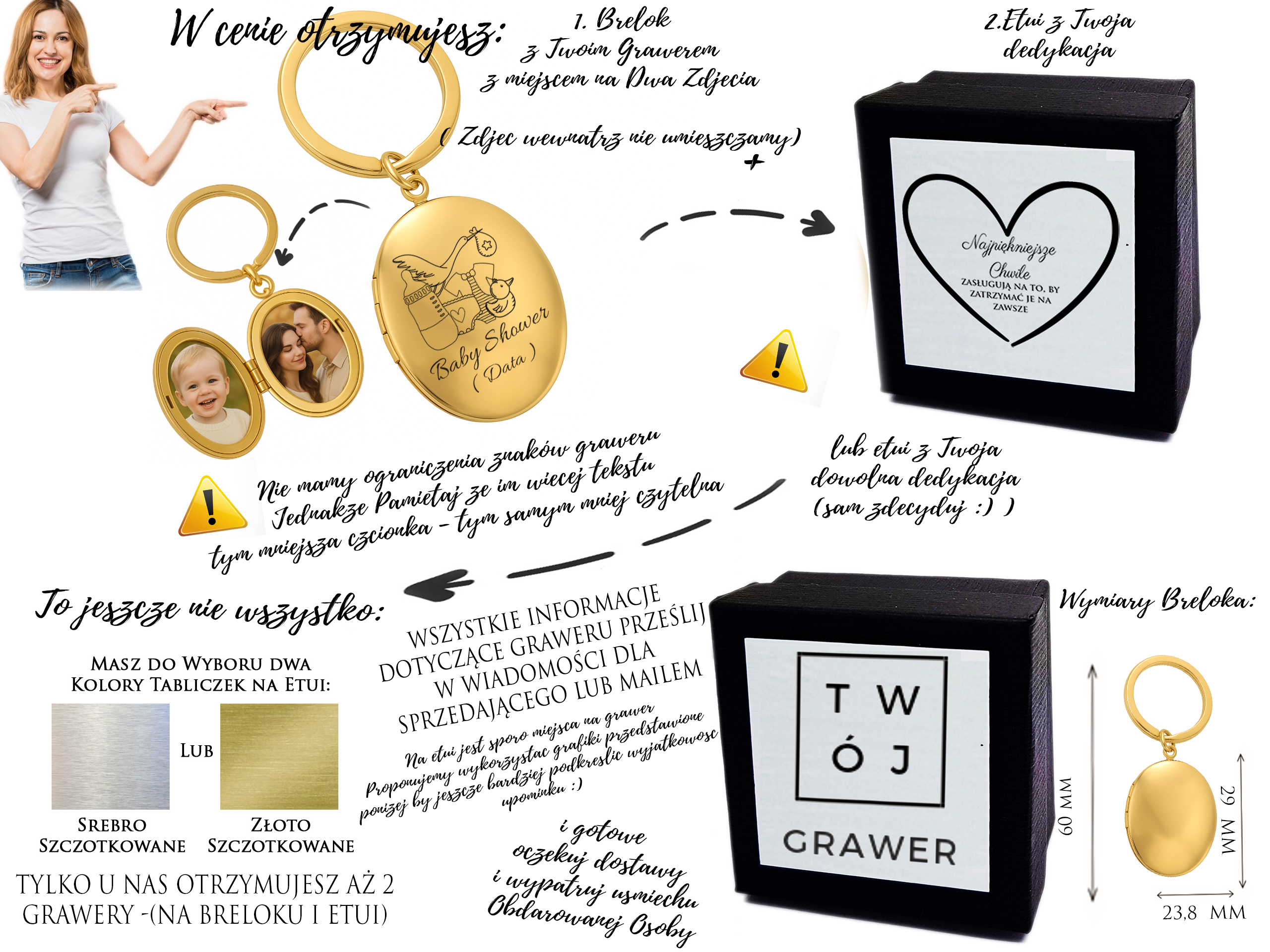 Medalion zawieszka ze zdjęciem prezent zdjeciami puzderko prezent uominek - OPIS5