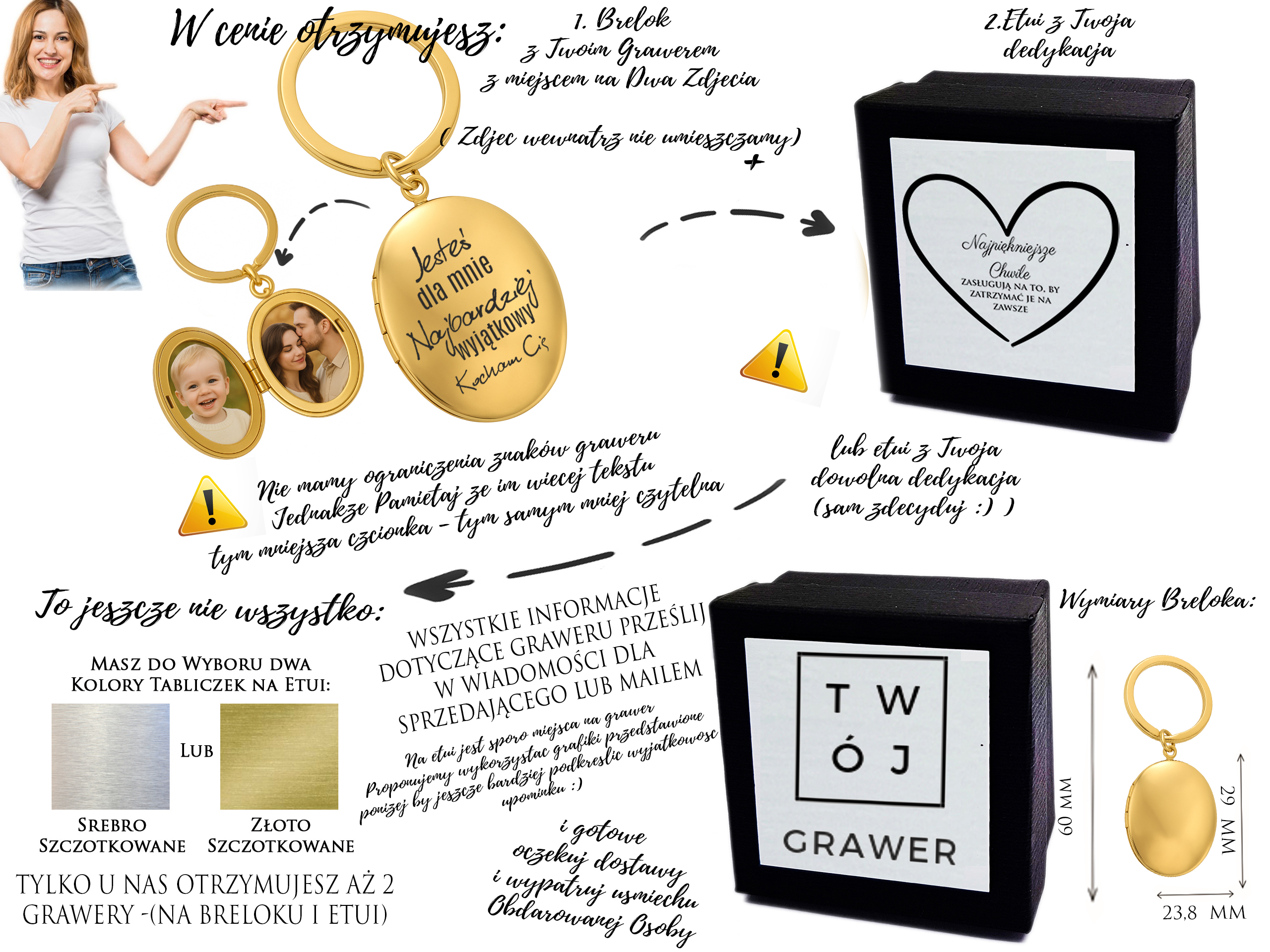 Medalion zawieszka ze zdjęciem prezent zdjeciami puzderko prezent uominek - OPIS9