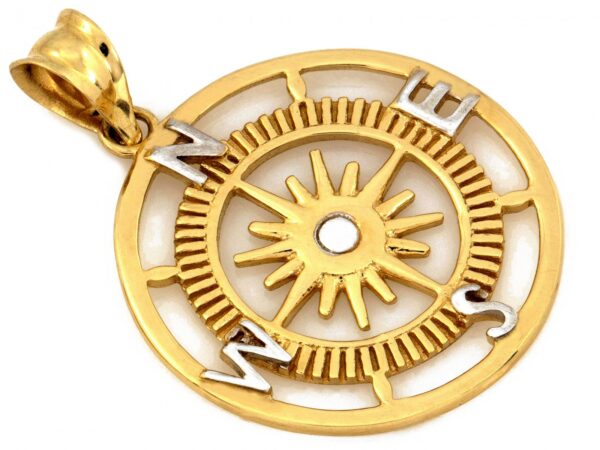 Złota zawieszka próba 585 (14Kt) Złoty Kompas Róża Wiatru – symbol miłości i elegancji