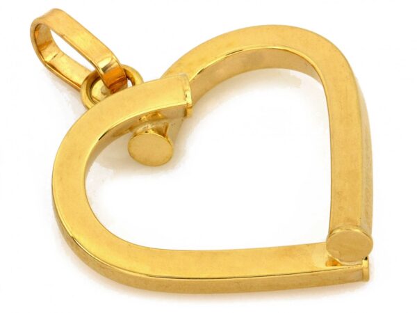 Złota zawieszka próba 585 (14Kt) Złote serce gładkie plecione – symbol miłości i elegancji