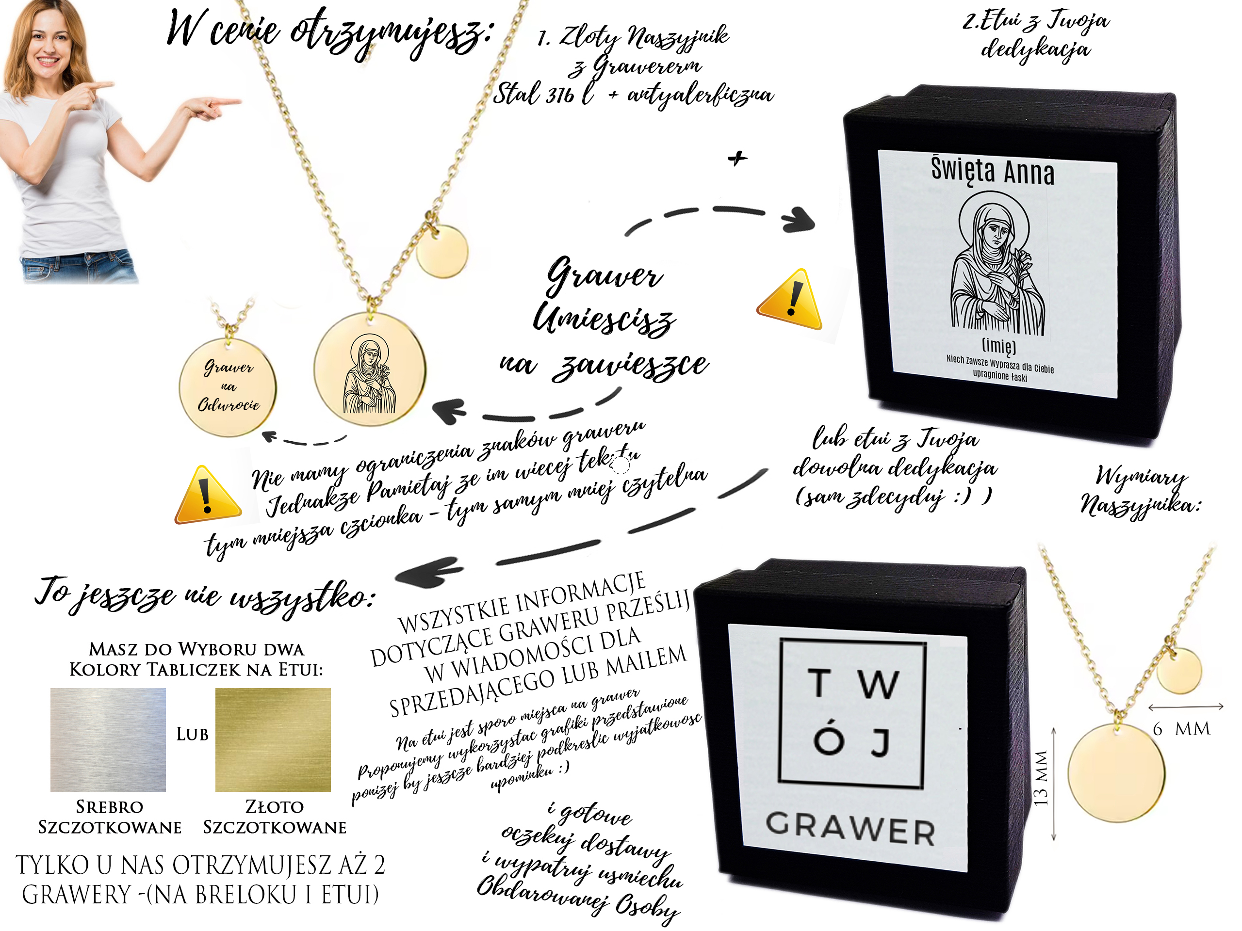 Sw Anna - Naszyjnik - OPIS