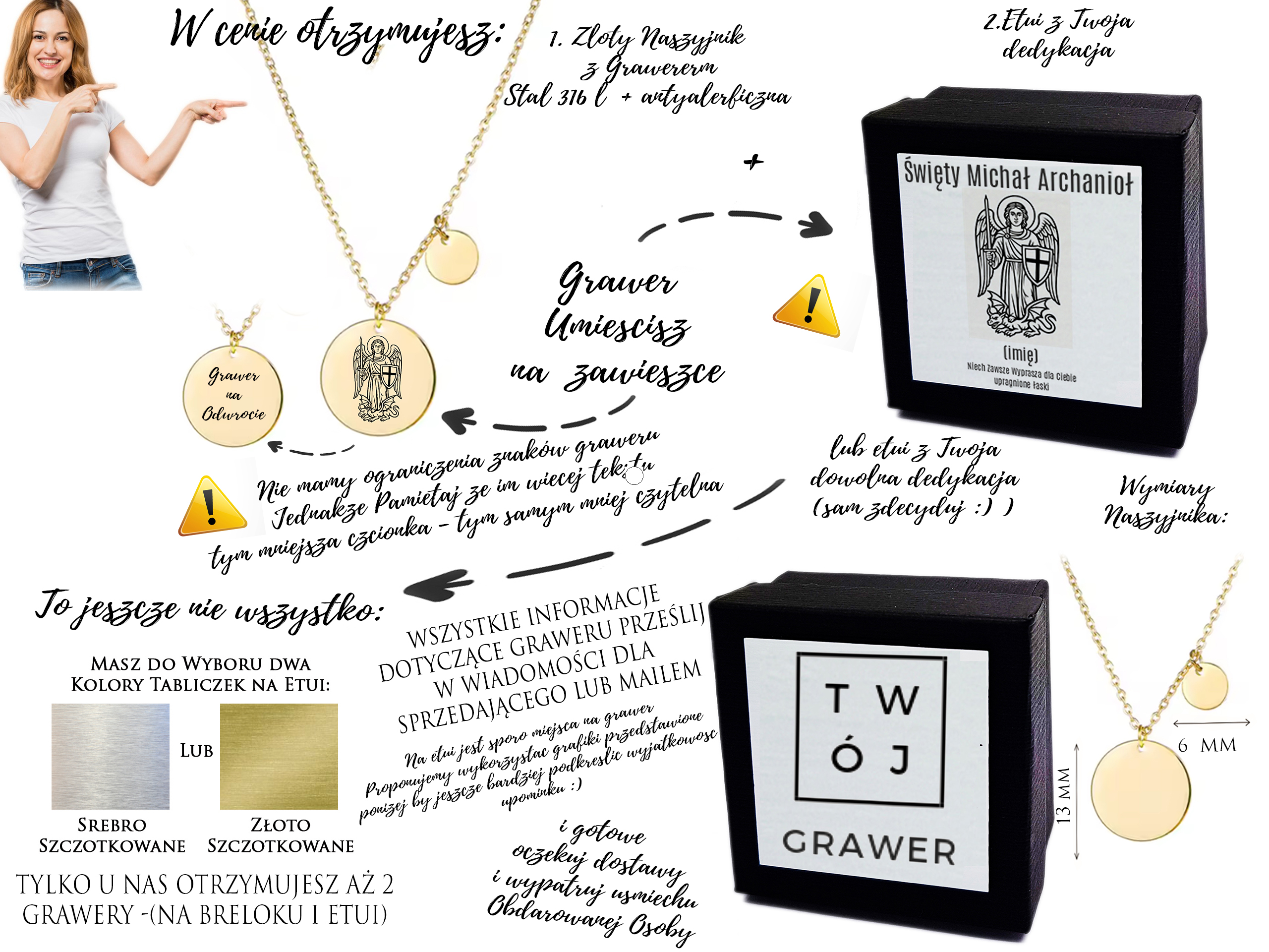 Sw Michal Archaniol - Naszyjnik - OPIS