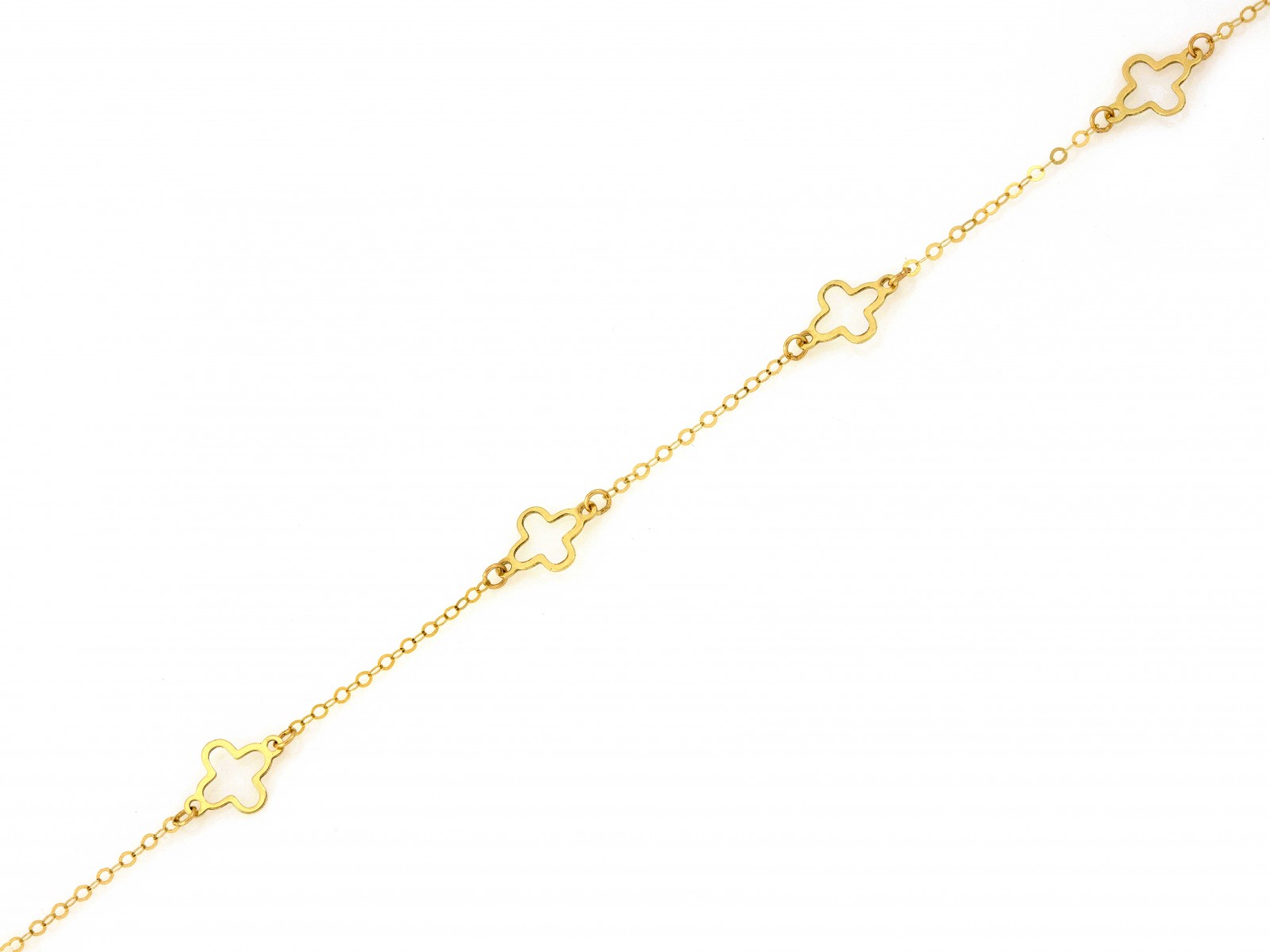 Bransoletka zlota proba 585 koniczynki (4)