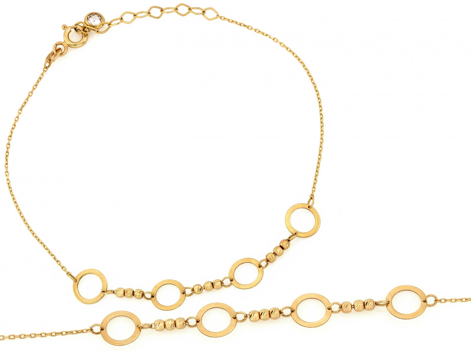 Złota bransoletka kółeczka pr (4)