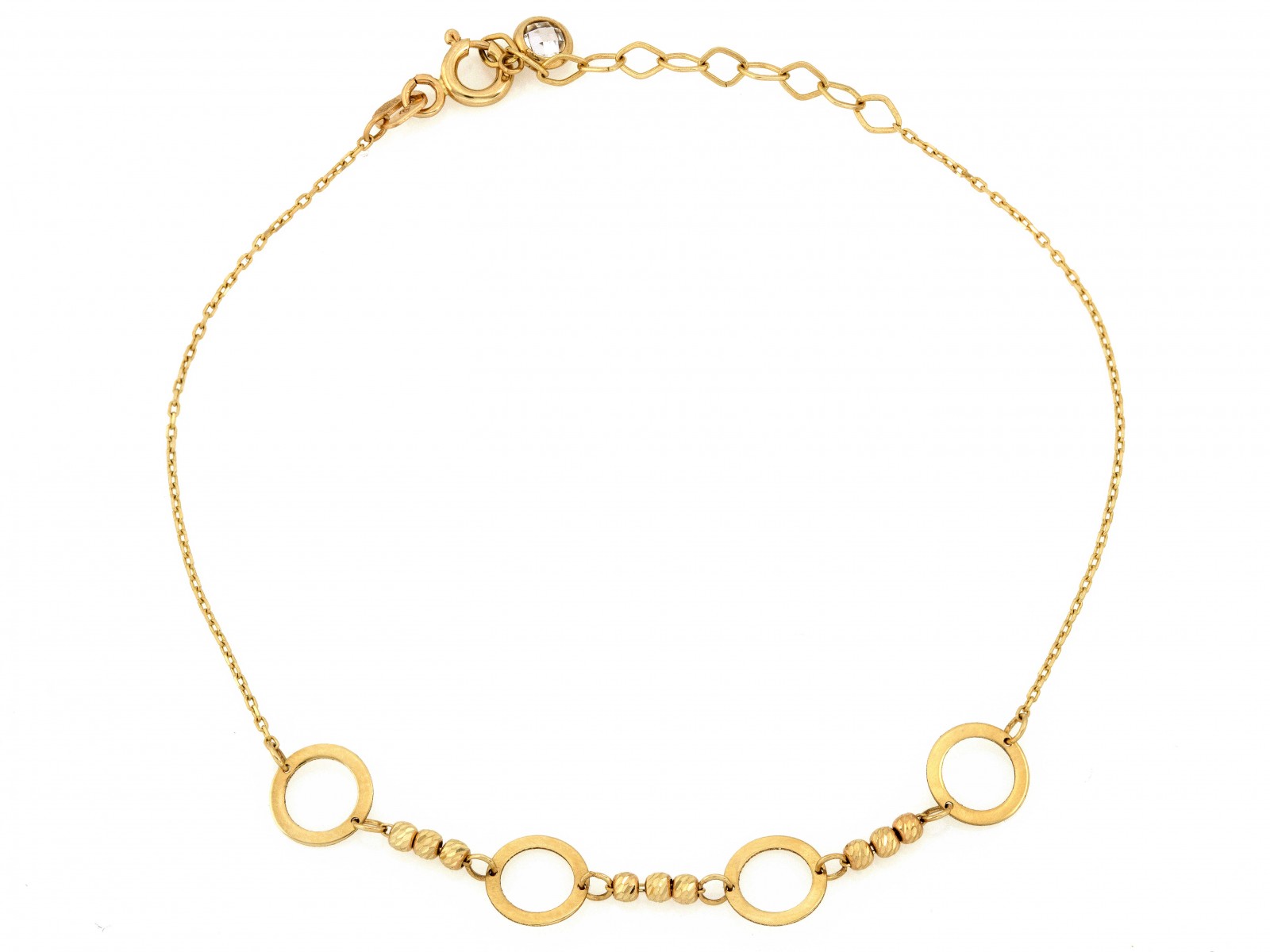 Złota bransoletka kółeczka pr (5)