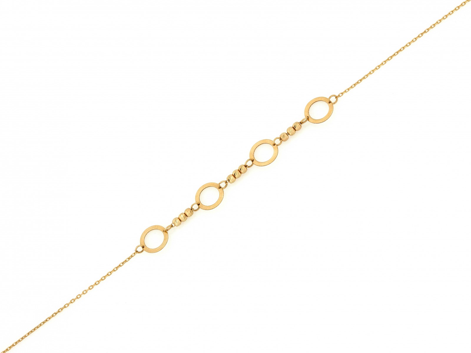 Złota bransoletka kółeczka pr (6)