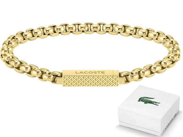 Bransoletka męska Lacoste Lessentiel stal złota 2040124 – zbliżenie