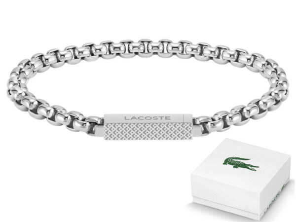 Bransoletka męska Lacoste Lessentiel stal srebrna 2040123