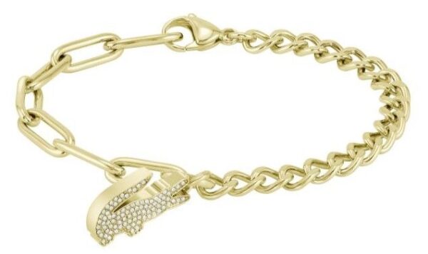 Bransoletka damska Lacoste Crocodile stal złota 2040147