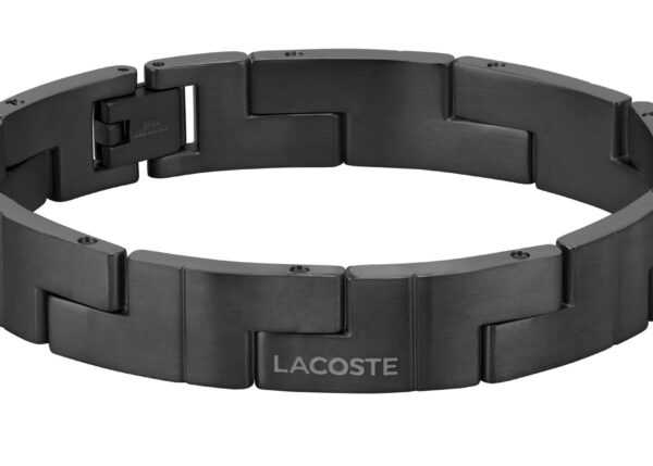 Bransoletka - Czarna - Logo - Lacoste - Męska - Prezent dla niego Lacoste Catena (2040222)