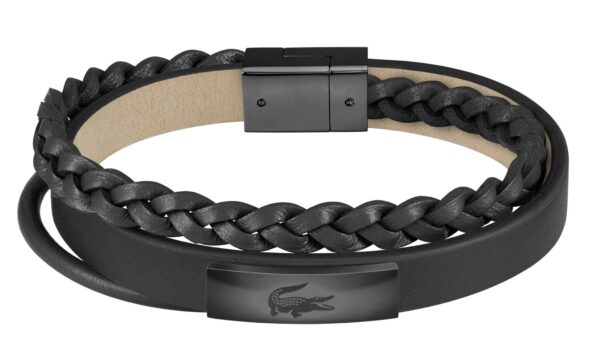 Bransoletka męska Lacoste Fusion stal czarna 2040318