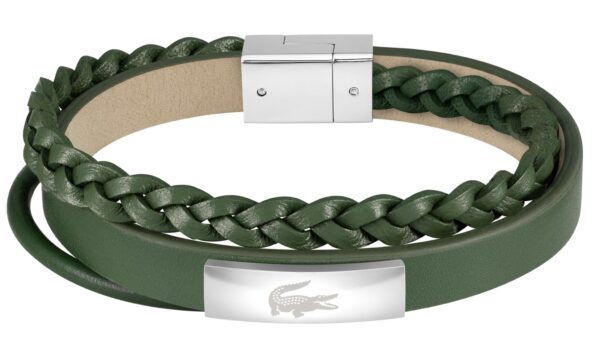 Bransoletka męska Lacoste Fusion stal zielona 2040319