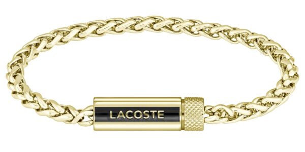 Bransoletka męska Lacoste Spelt stal złota 2040338