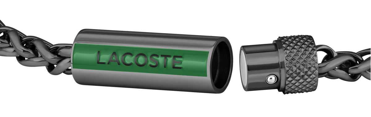 Bransoletka - Czarna - Logo - Lacoste - Męska - Prezent dla niego Spelt (2040339) - obrazek 4