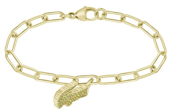 Bransoletka damska Lacoste Crocodile stal złota 2040363