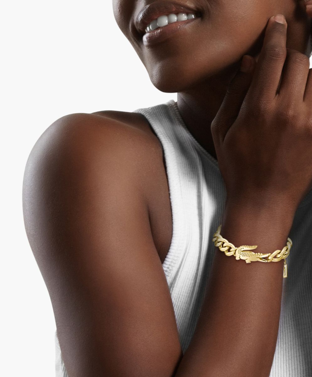 Bransoletka -Złota - Logo - Lacoste - Damska - Prezent dla niej Crocodile (2040374) - obrazek 3