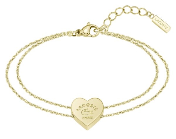 Bransoletka damska Lacoste Love My Croc stal złota 2040400