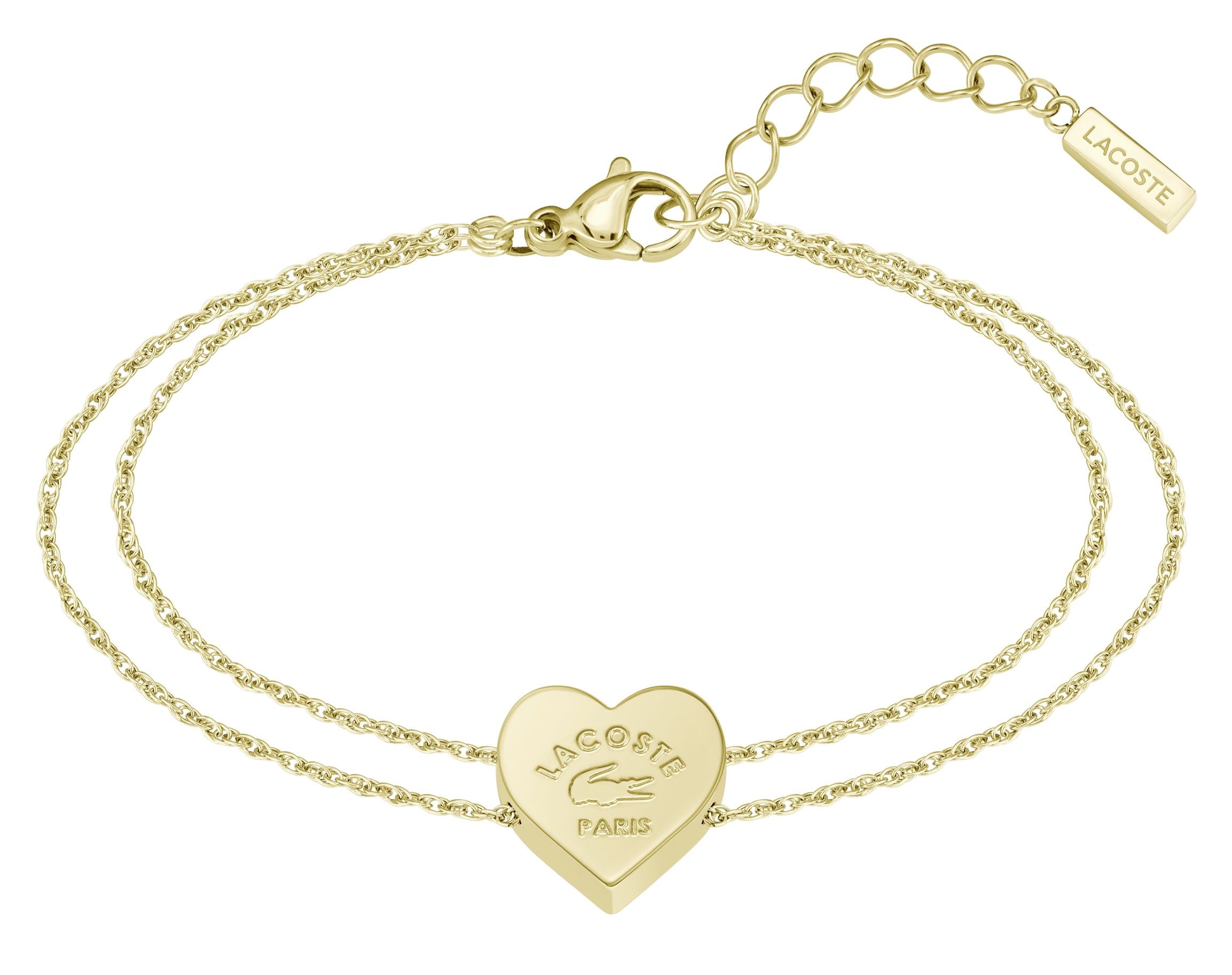 Bransoletka -Złota - Logo - Lacoste - Damska - Prezent dla niej Love My Croc (2040400)