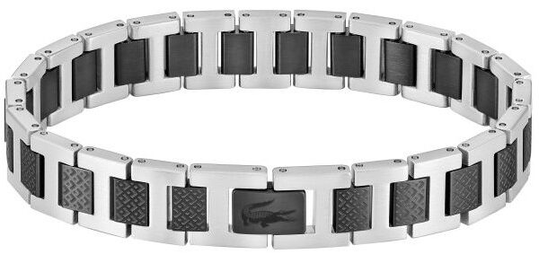 Bransoletka -Czarny - Logo - Lacoste - Męska - Prezent dla niego Metropole (2040418)