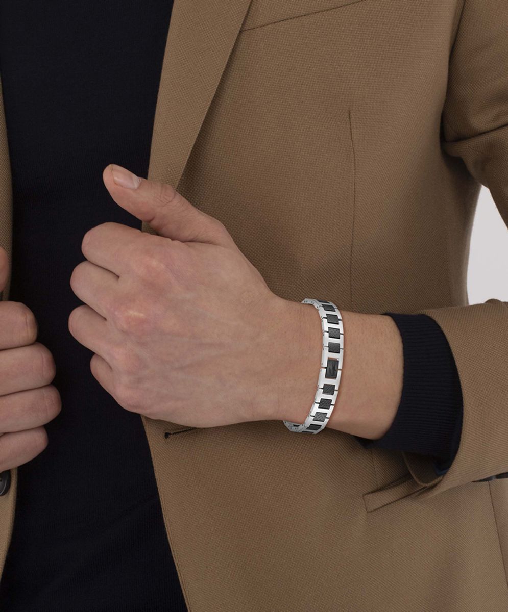 Bransoletka -Czarny - Logo - Lacoste - Męska - Prezent dla niego Metropole (2040418) - obrazek 4