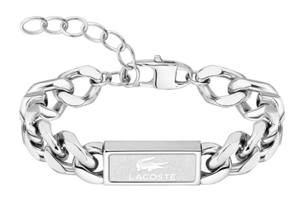 Bransoletka męska Lacoste Backhand stal srebrna 2040439