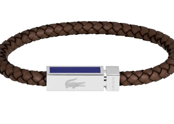 Bransoletka -Srebrna - Logo - Lacoste - Męska - Prezent dla niego Rockel (2040450)