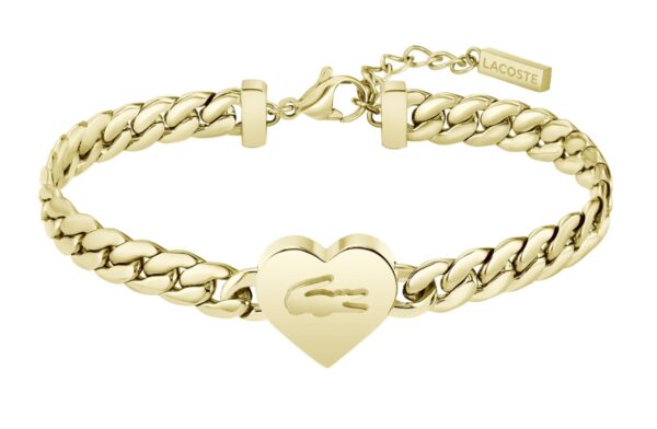 Bransoletka damska Lacoste Love My Croc stal złota 2040464