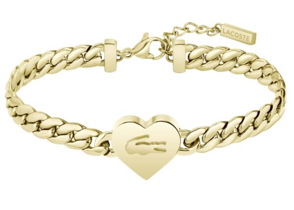 Bransoletka - Złota- Logo - Lacoste - Damska - Prezent dla niej Love My Croc (2040464)
