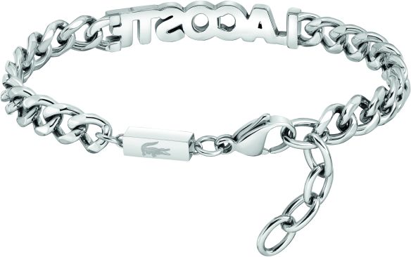 Bransoletka - Srebrna - Logo - Lacoste - Męska - Prezent dla niego Script (2040476) - obrazek 5