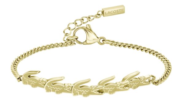 Bransoletka damska Lacoste Crocodile stal złota 2040510 – zbliżenie