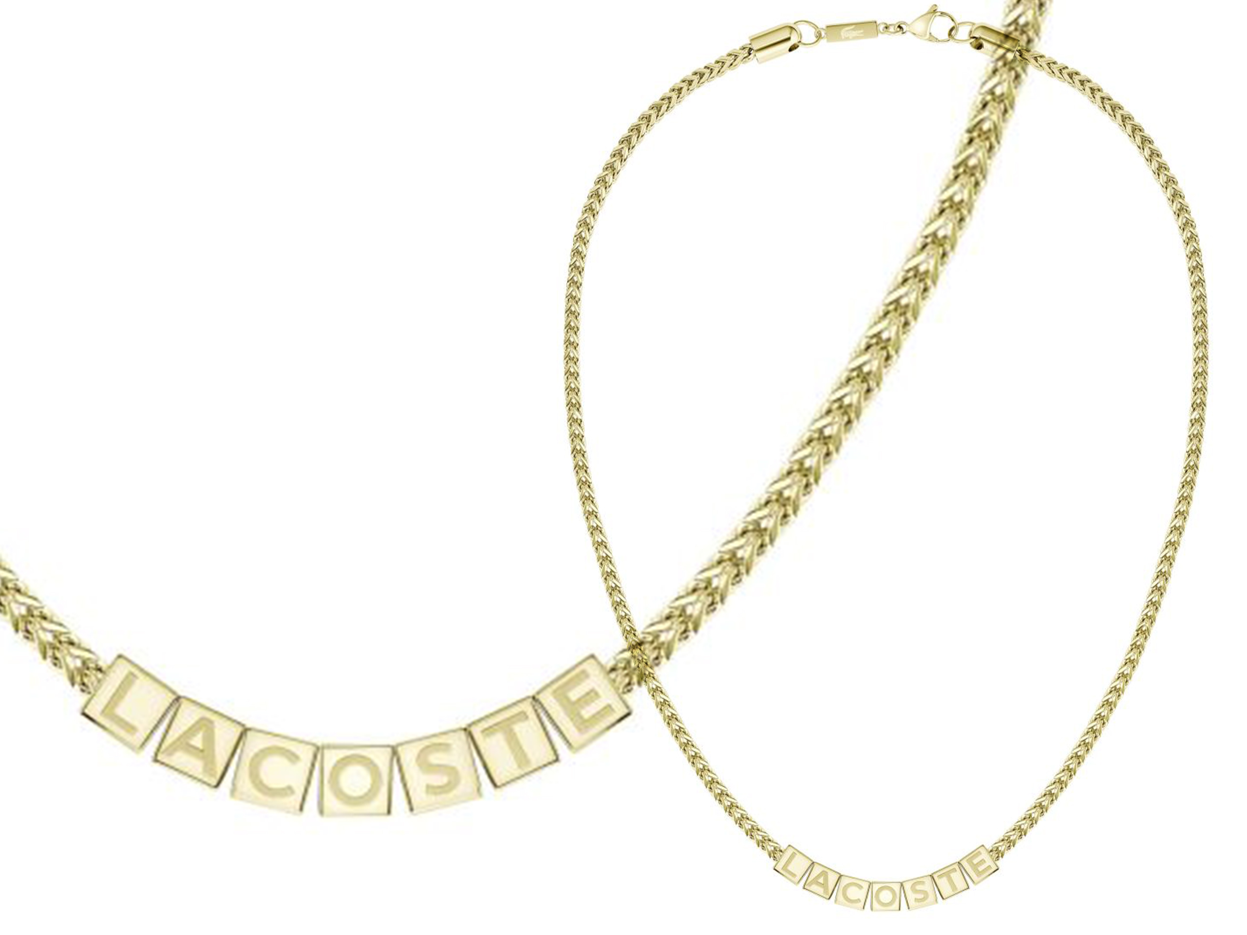 Naszyjnik - Złoty - Logo - Lacoste - Męski- Prezent dla niego Script (2040524)