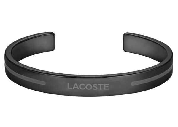 Bransoletka - Czarna - Logo - Lacoste - Męska - Prezent dla niego Adventurer (2040528)