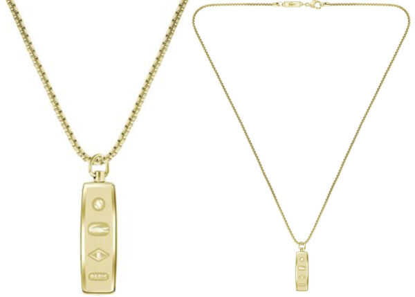 Naszyjnik - Złoty- Logo - Lacoste - Męski- Prezent dla niego District (2040537)