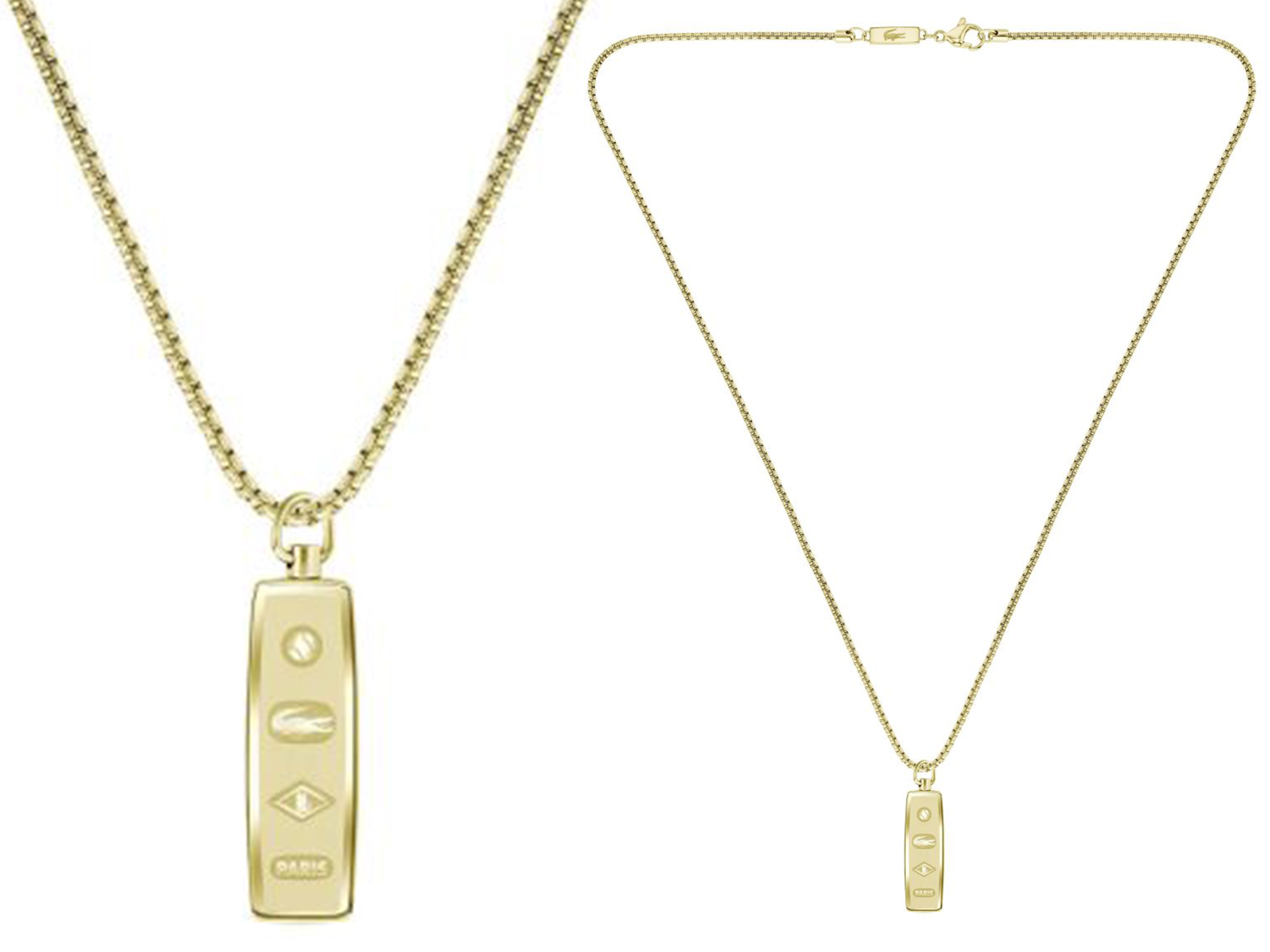 Naszyjnik - Złoty- Logo - Lacoste - Męski- Prezent dla niego District (2040537)