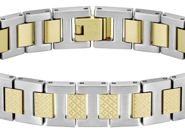 Bransoletka - Srebrno Złota - Logo - Lacoste - Męska - Prezent dla niego Metropole EDGE (2040556)