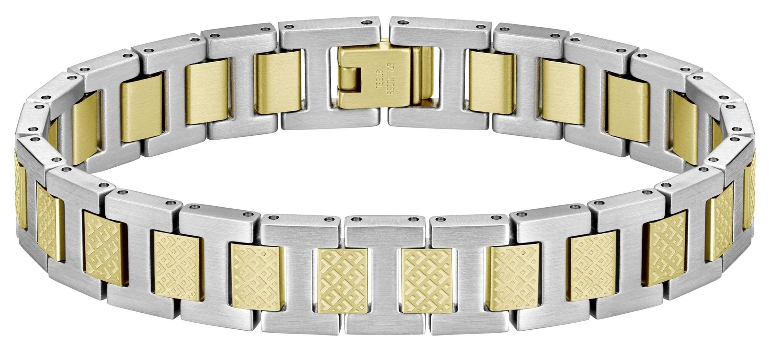 Bransoletka - Srebrno Złota - Logo - Lacoste - Męska - Prezent dla niego Metropole EDGE (2040556)