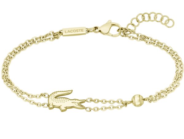 Bransoletka damska Lacoste Crocodile stal złota 2040581 – zbliżenie
