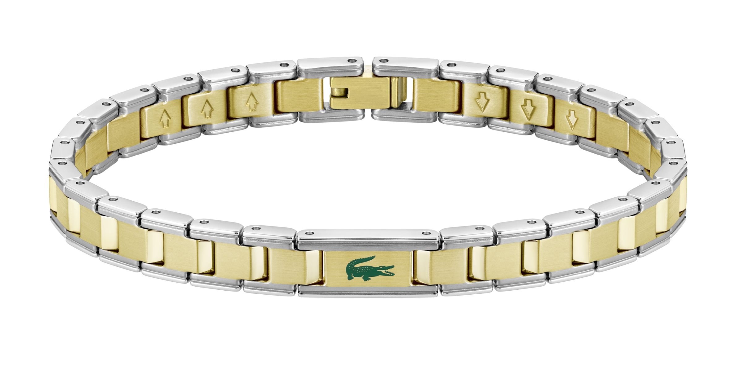 Bransoletka - Srebrno Złota - Logo - Lacoste - Męska - Prezent dla niego Metropole EDGE (2040586)