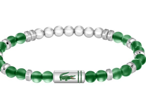 Bransoletka Srebrna - Logo - Lacoste - Meska - Prezent dla niego (2040591)