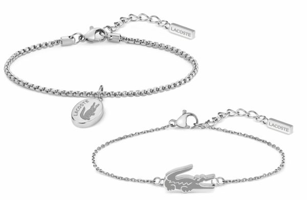 Bransoletka unisex Lacoste Zestaw stal srebrna 2070046 – zbliżenie
