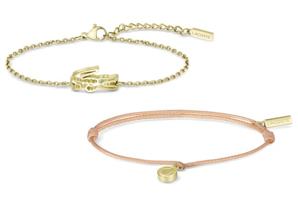 Bransoletka damska Lacoste Zestaw Crocodile stal złota 2070061 – zbliżenie