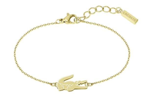 Bransoletka damska Lacoste Crocodile stal złota 2040047
