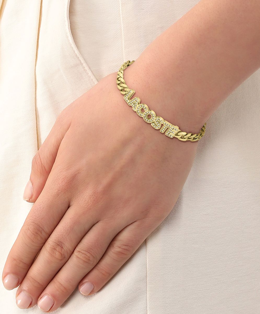 Bransoletka - Złota - Logo - Lacoste - Damska - Prezent dla niej Script (2040063) - obrazek 3