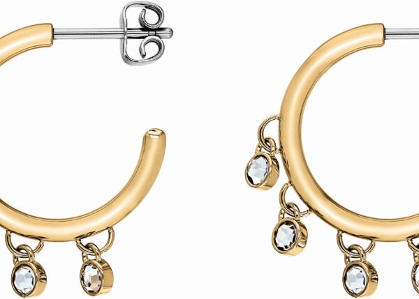 Kolczyki - Złote - Logo - Tommy Hilfiger - Damskie- Prezent dla niej (2780232)