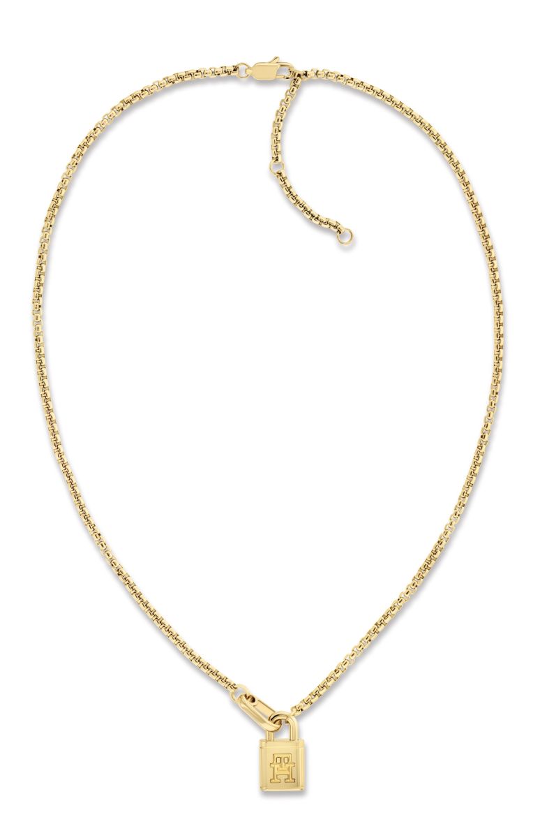 Naszyjnik - Złota - Logo - Tommy Hilfiger - Damski - Prezent dla niej (2780941)