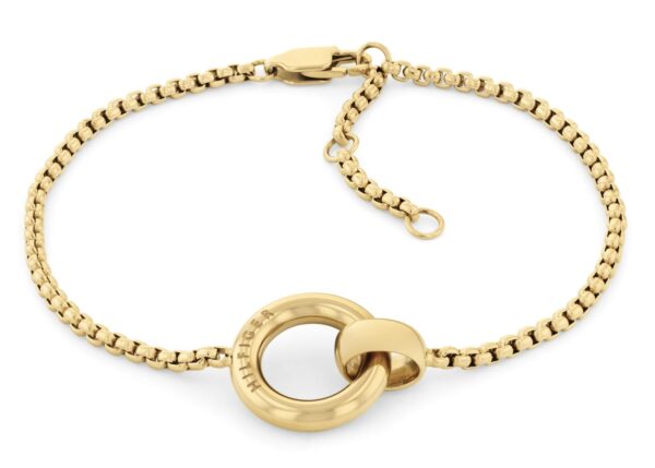 Bransoletka - Złota - Logo - Tommy Hilfiger - Damska - Prezent dla niej (2780947)