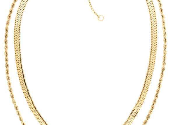 Naszyjnik - Złota - Logo - Tommy Hilfiger - Damski - Prezent dla niej (2780980)