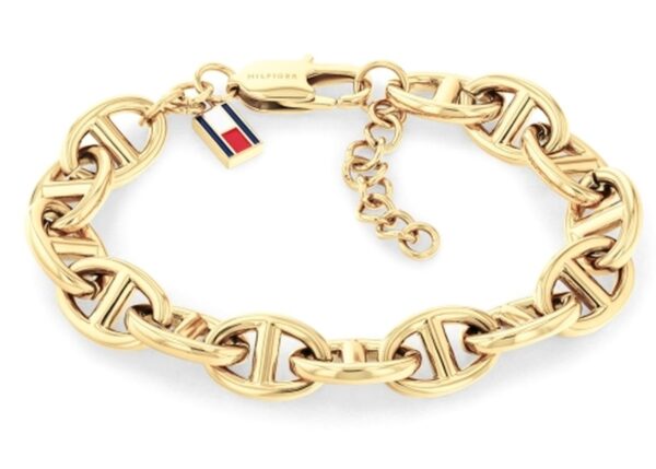 Bransoletka - Złota - Logo - Tommy Hilfiger - Damska - Prezent dla niej (2781018)