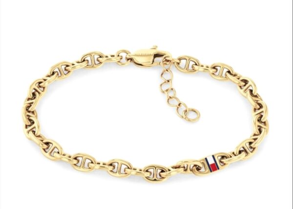 Bransoletka - Złota - Logo - Tommy Hilfiger - Damska - Prezent dla niej (2781020)